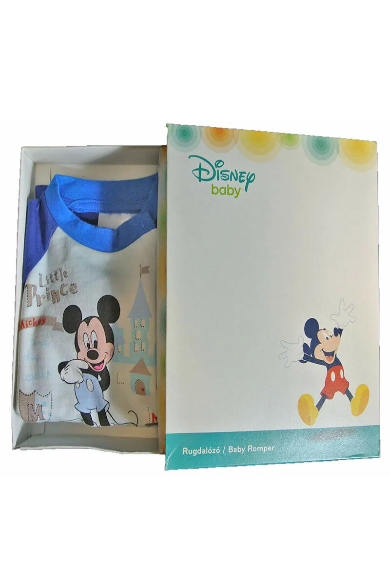 Grey Multi Disney Mickey Mouse Sleepsuit Boxed Gift