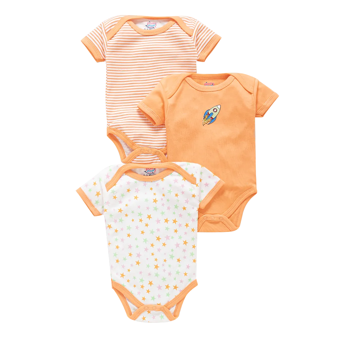 Half Sleeve Romper - Pack of 3