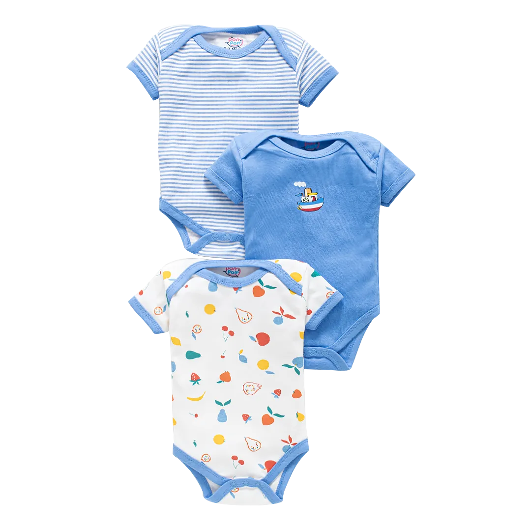 Half Sleeve Romper - Pack of 3