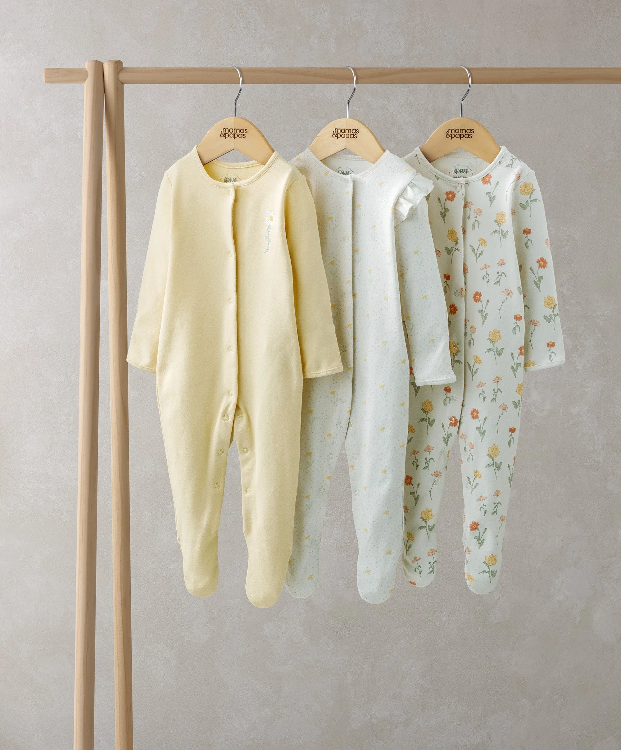 Healing Floral Sleepsuits (Set of 3)