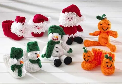 Holiday Bootie Buddies Set 1 Crochet Pattern