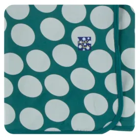 KicKee Pants London Swaddling Blanket in Ivy Mod Dot