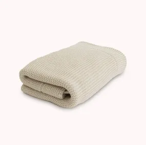 Knitted Baby Blanket in Beige