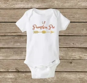 Lil Pumpkin Pie Onesie, Little Pumpkin Thanksgiving Baby, Happy Fall