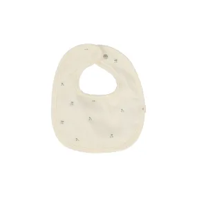 Lilette Ivory Mint Cherry Terry Bib