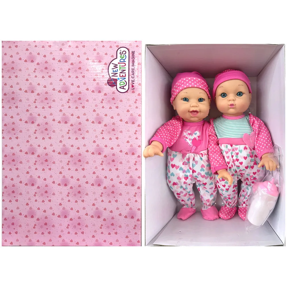 Little Darlings 12 Inch - Talking Twins with Heart-Themed Outfits