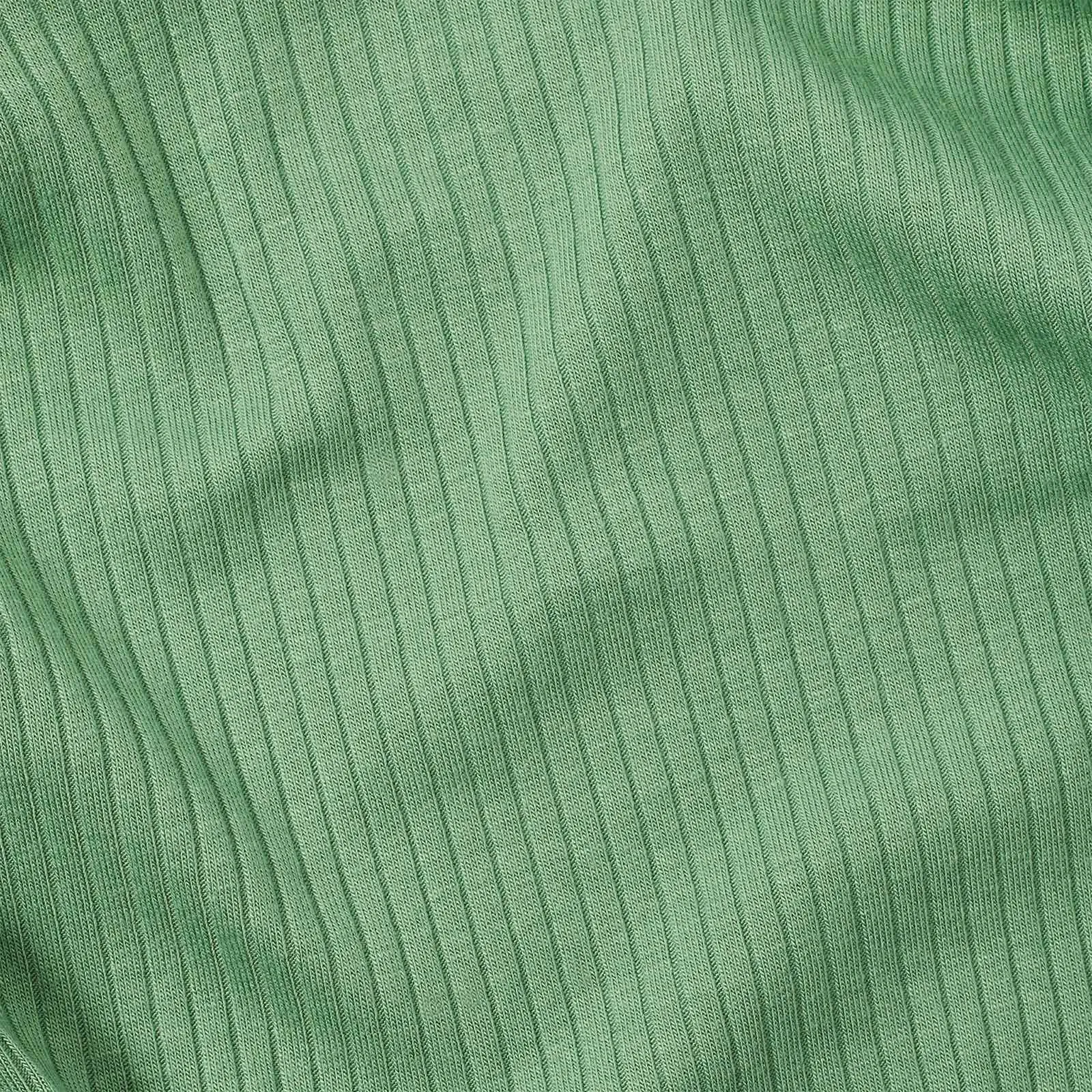 Moss Ribbed Clever Zip Sleepsuit