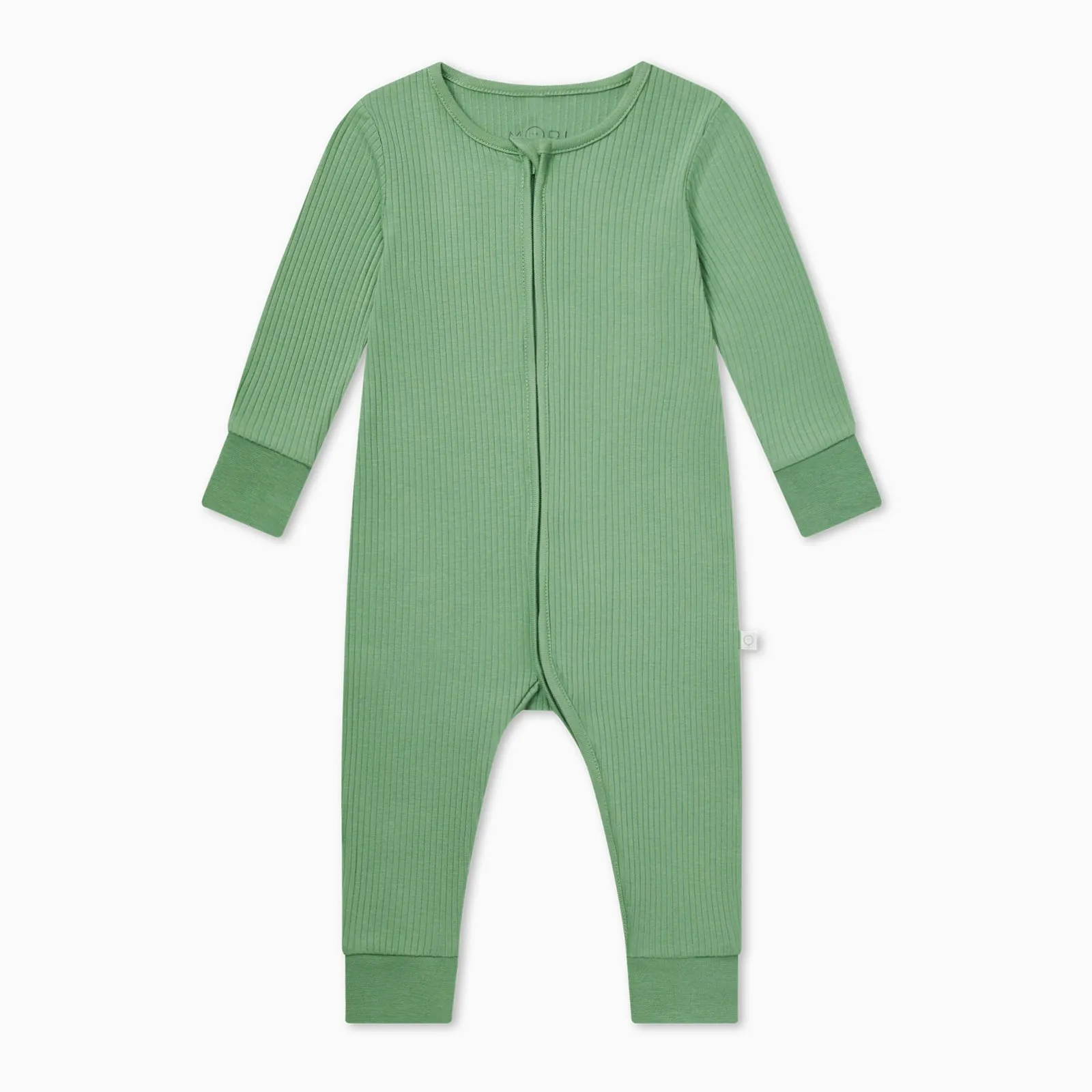 Moss Ribbed Clever Zip Sleepsuit