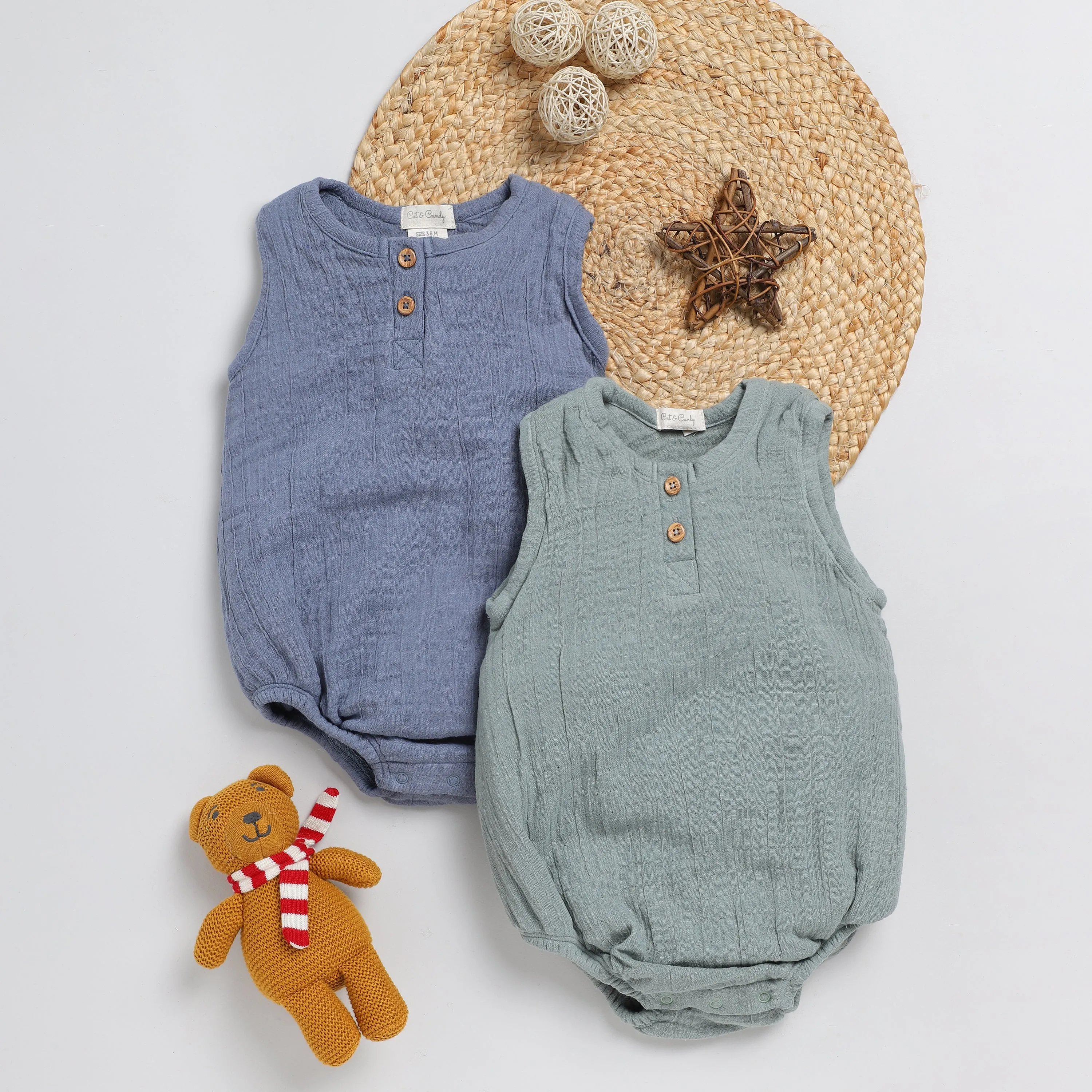 Muslin Bubble Romper - Pack of 2