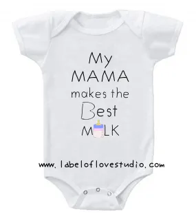 My Mama makes the Best Milk in Blue Romper
