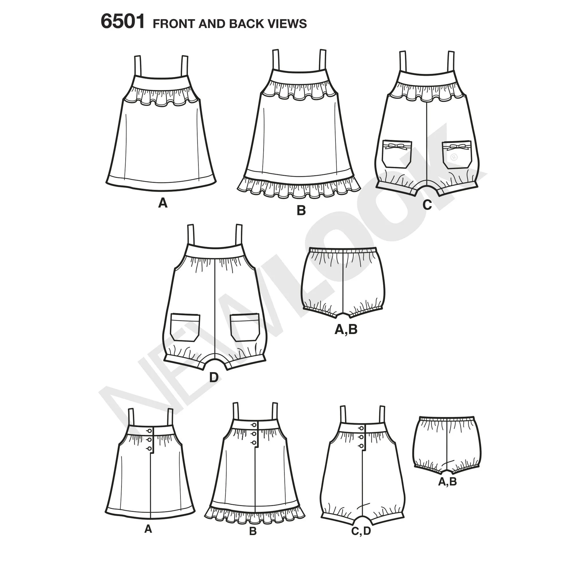 NL6501 Babies' Dress and Romper