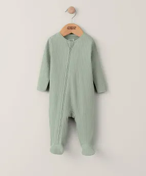 Organic All In One Sleepsuit - Sage Green