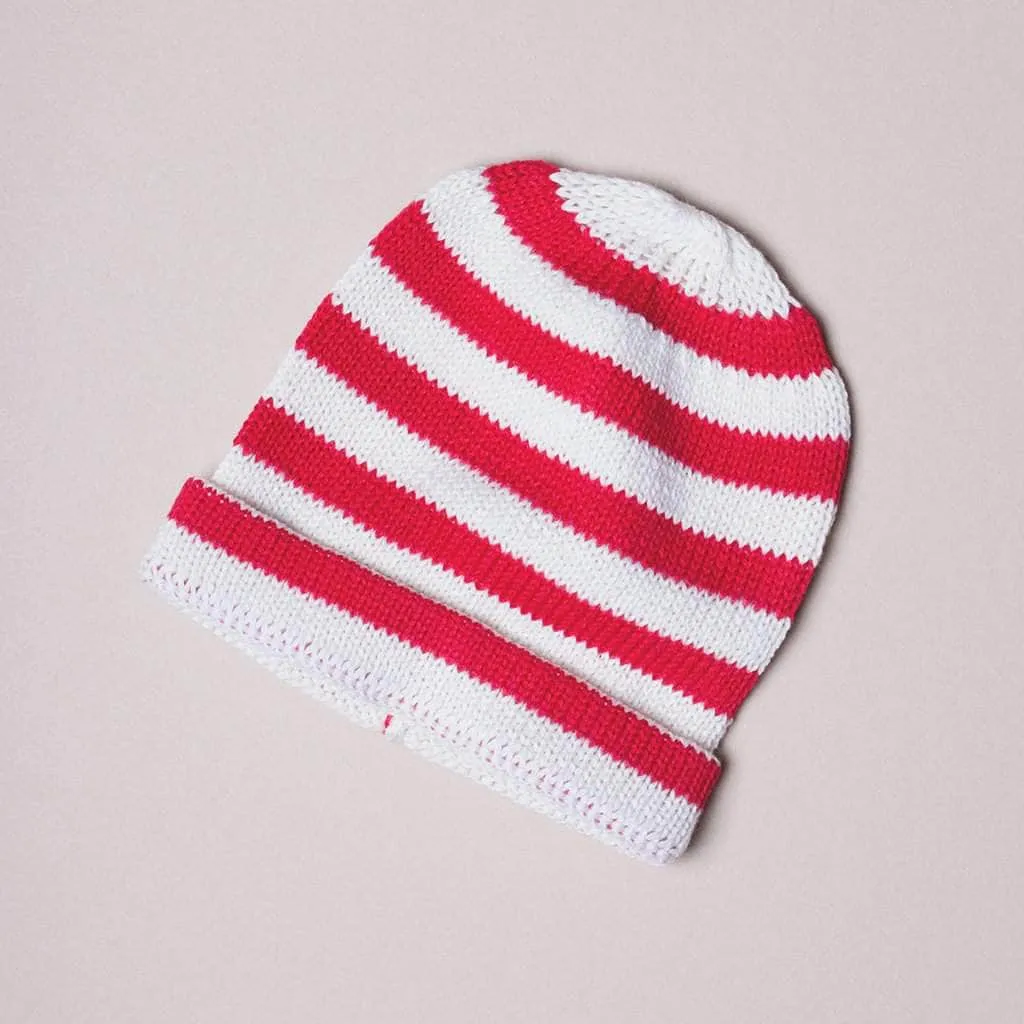 Organic Baby Hats, Handmade in Stripe Colors