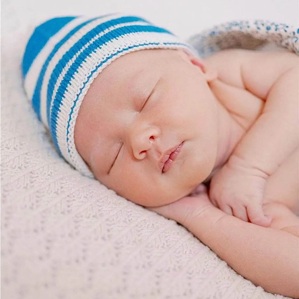 Organic Baby Hats, Handmade in Stripe Colors
