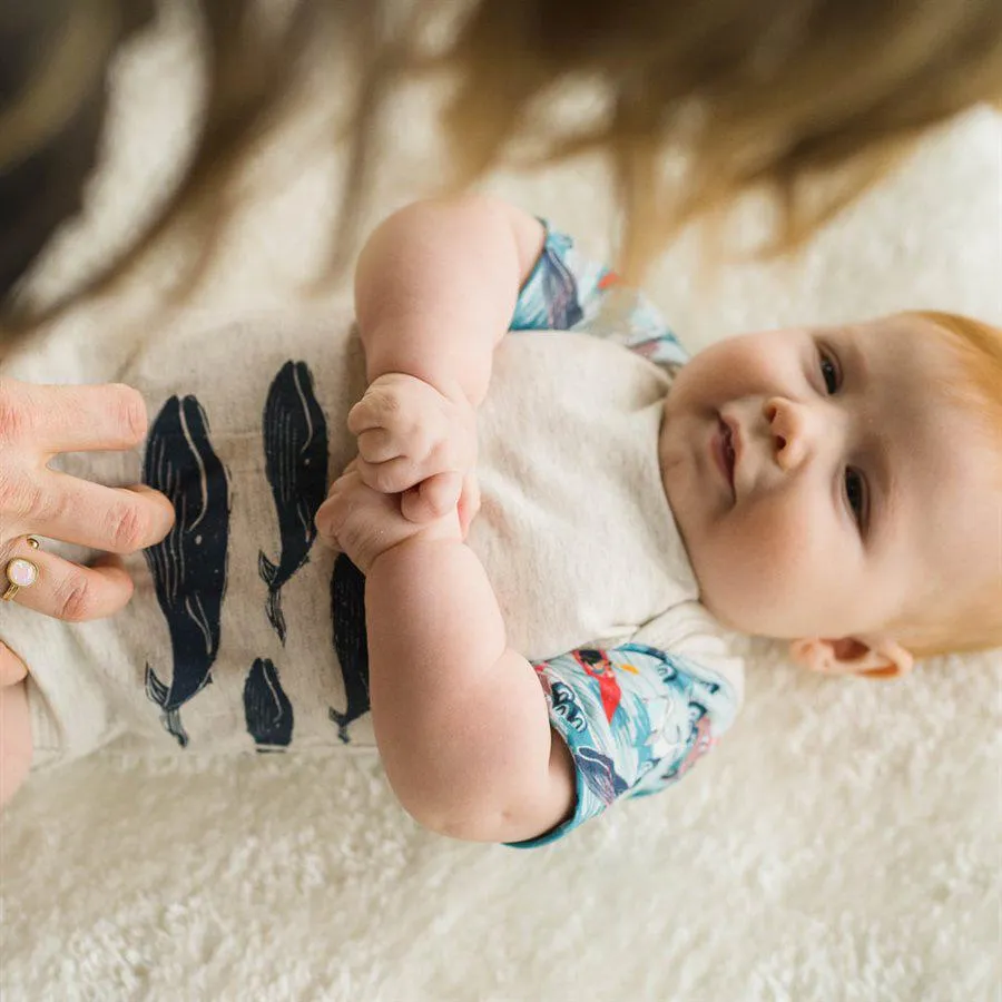 Organic Grow-With-Me Onesie - Whale