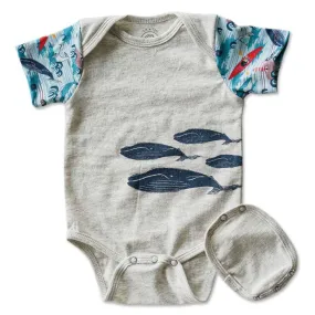 Organic Grow-With-Me Onesie - Whale