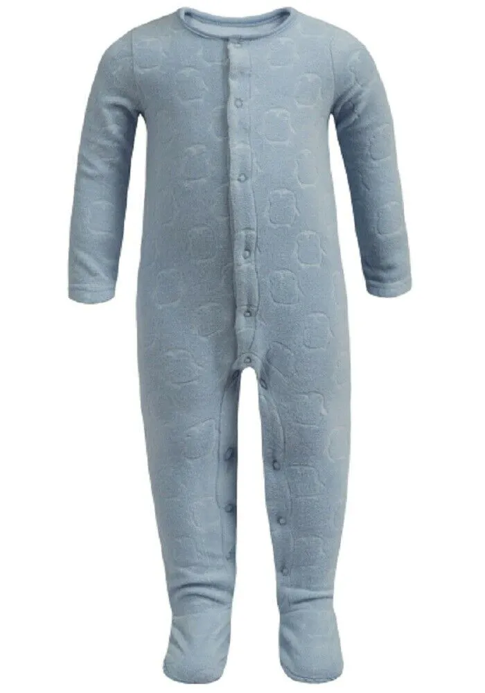 Owl Print Soft Fleece Non Slip Footie Soles Sleepsuit