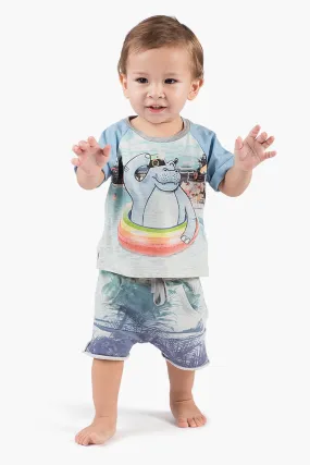 Paper Wings Hello Palms Baby Boys Short (Size 24M left)