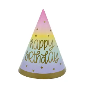 Pastel Birthday Party Hats | 8 pack