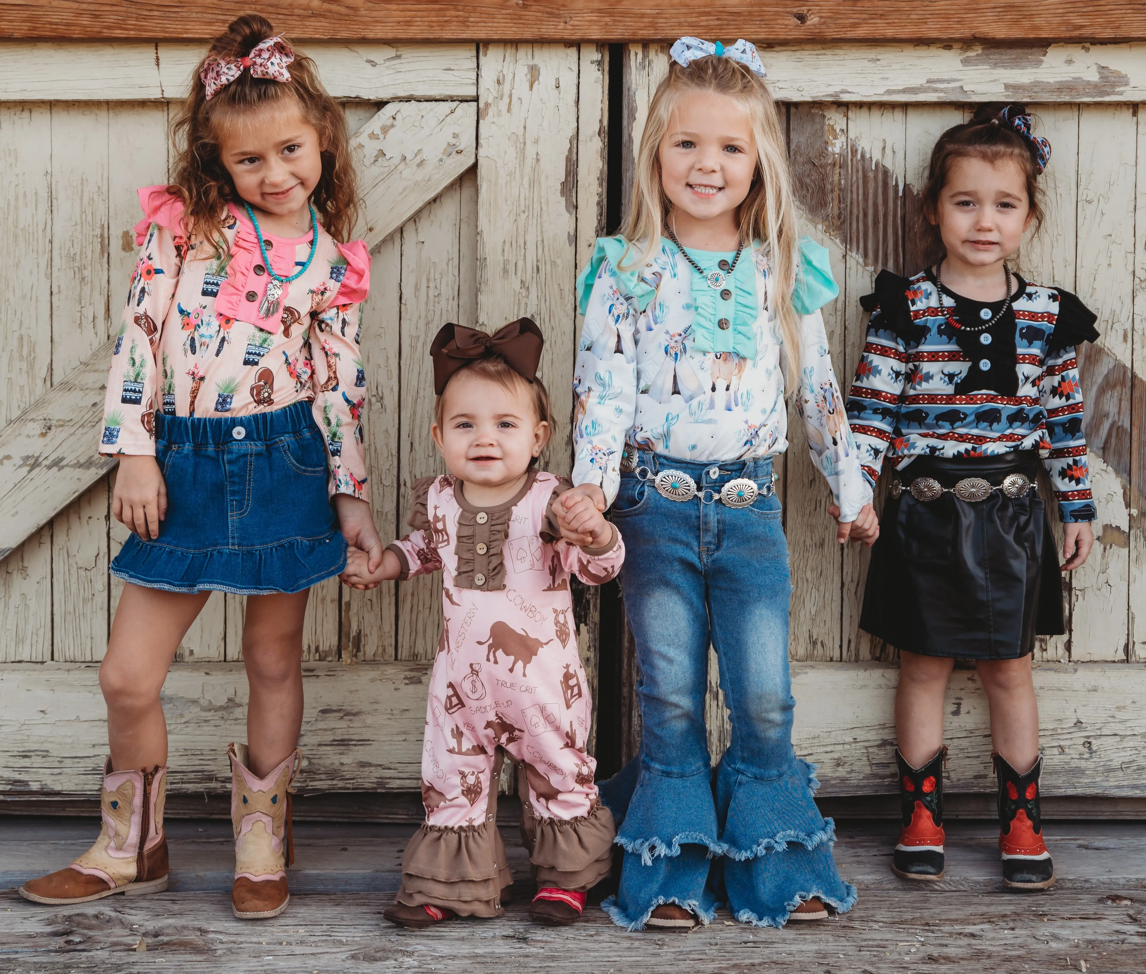 Pink Gambler long Sleeve Romper Baby  (0M-2T)
