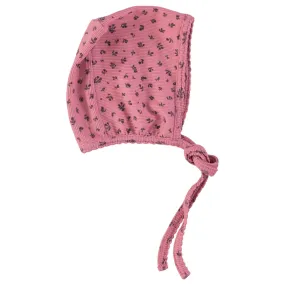 Piupiuchick Newborn bonnet - Pink w Flowers