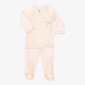 Pointelle Kimono Set - Baby Pink