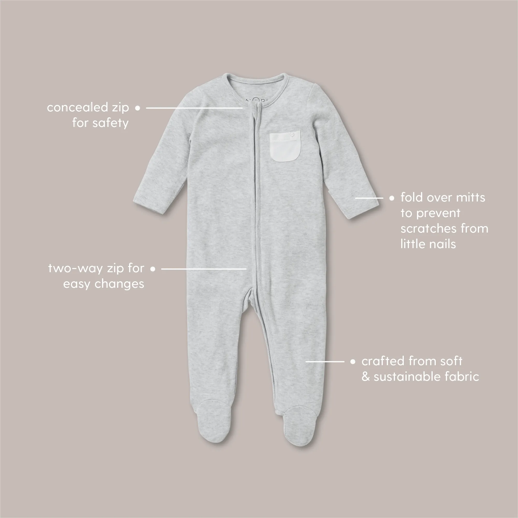 Rainforest Clever Zip Sleepsuit