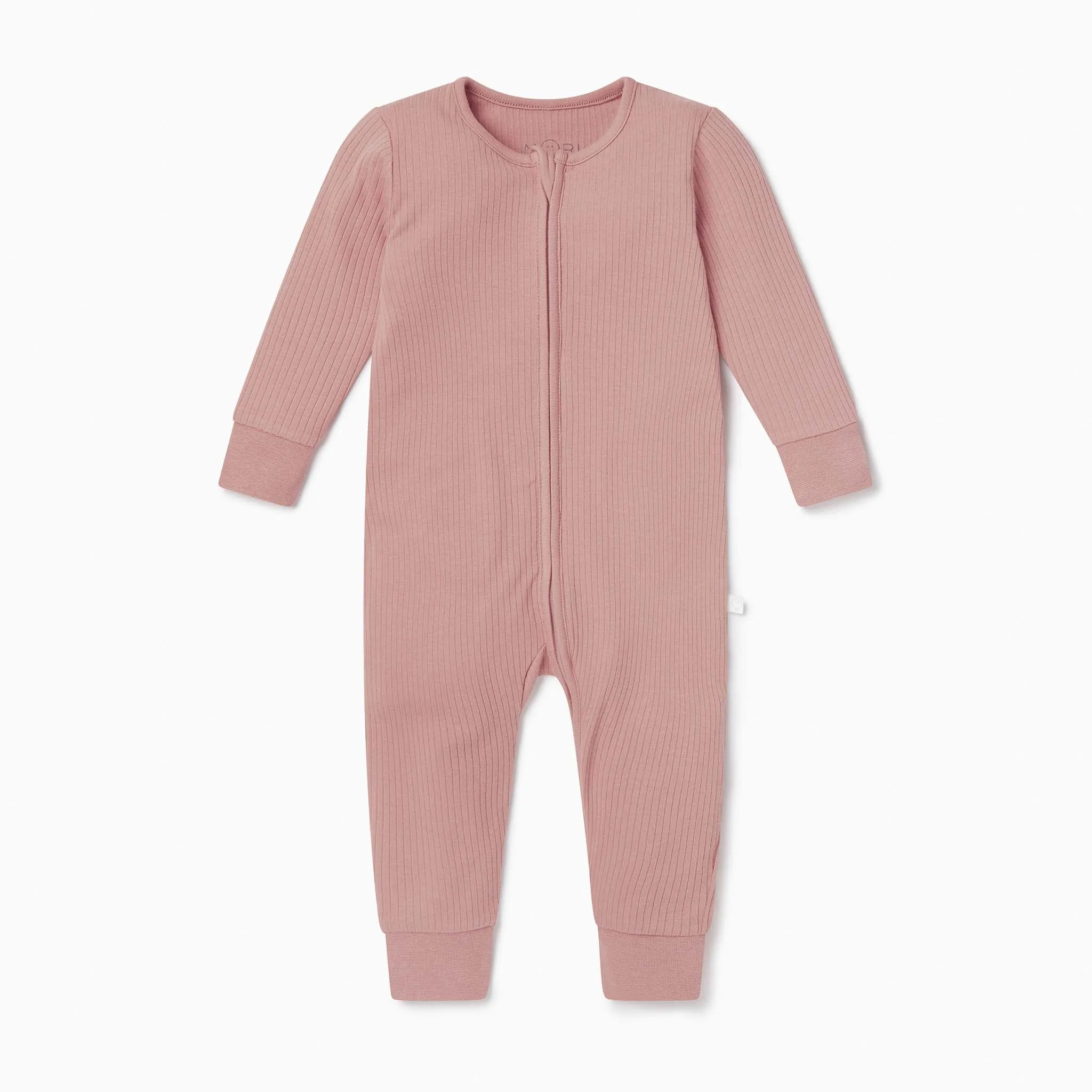 Ribbed Zip-Up Sleepsuit