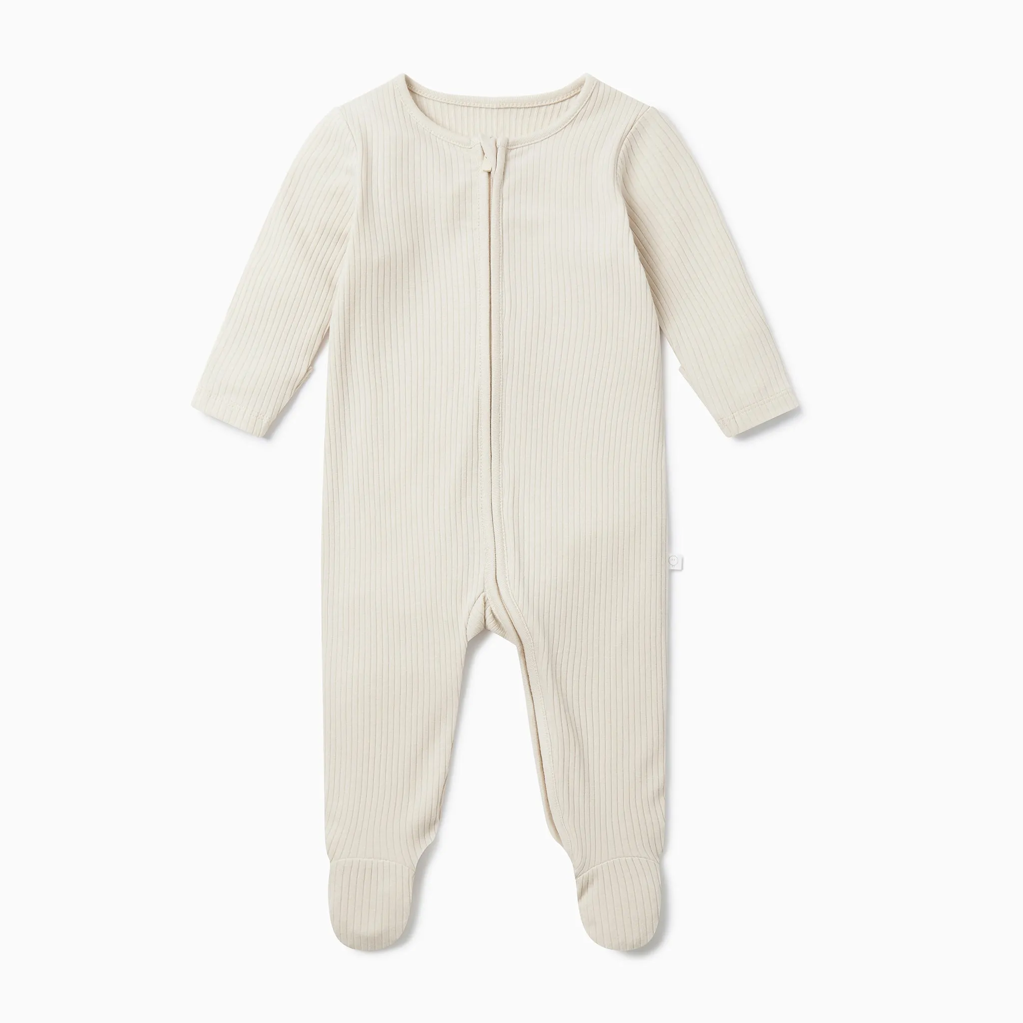 Ribbed Zip-Up Sleepsuit