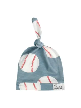 Slugger Newborn Top Knot Hat by Copper Pearl