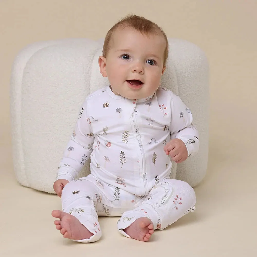Snuggle Hunny - Organic Snugglesuit Convertible Romper | Garden Friends