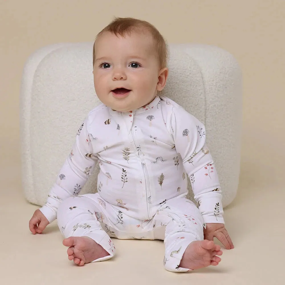 Snuggle Hunny - Organic Snugglesuit Convertible Romper | Garden Friends