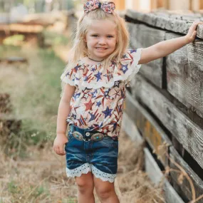 Star Lace Patriotic Shirt Toddler (2T-5T)