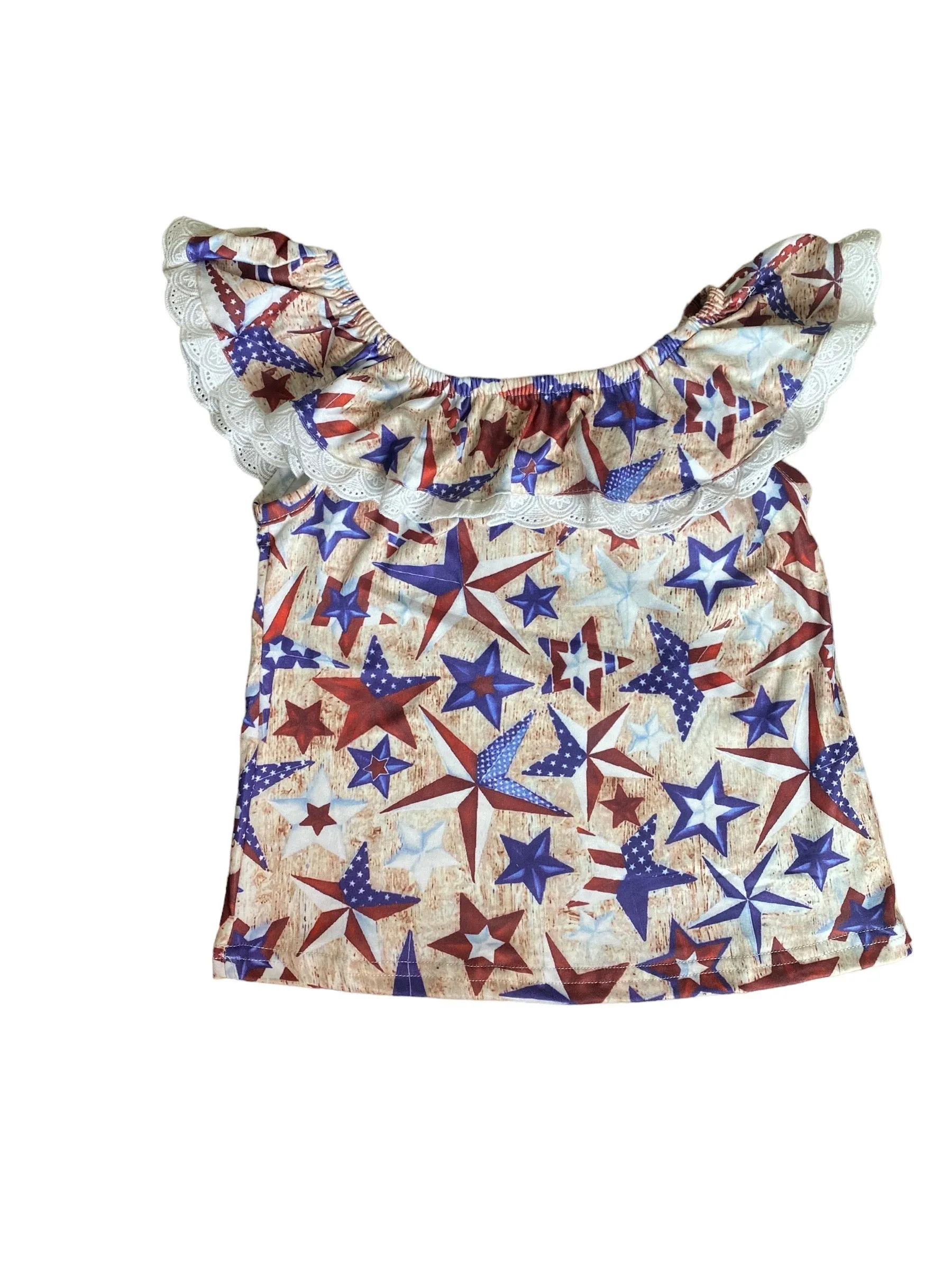 Star Lace Patriotic Shirt Toddler (2T-5T)