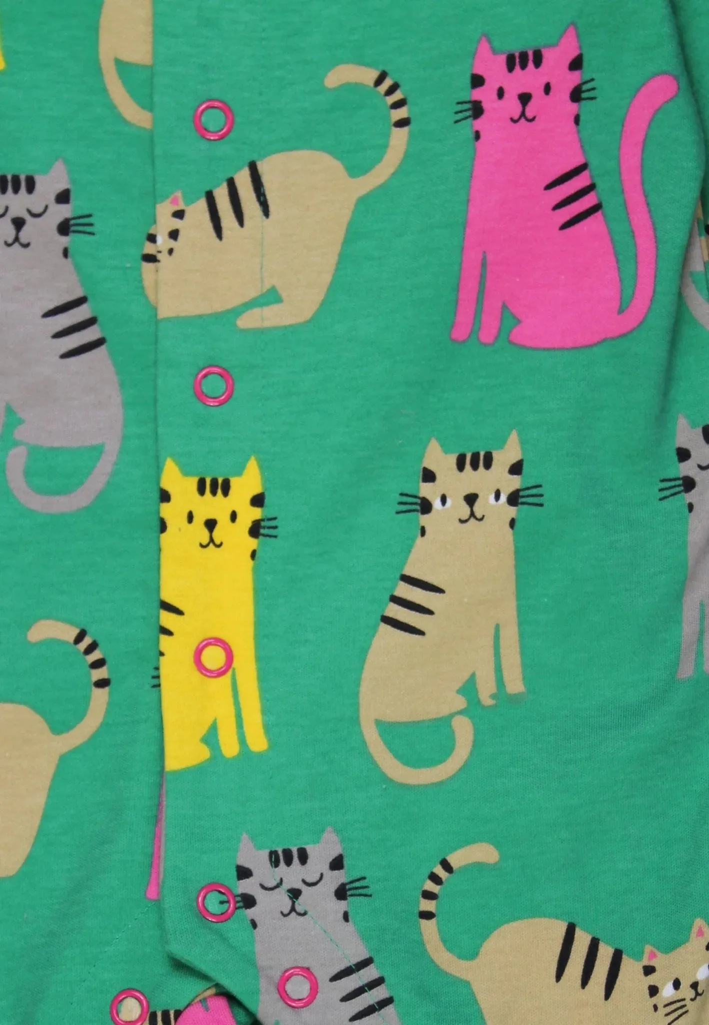 Toby Tiger Green Kitten Sleepsuit