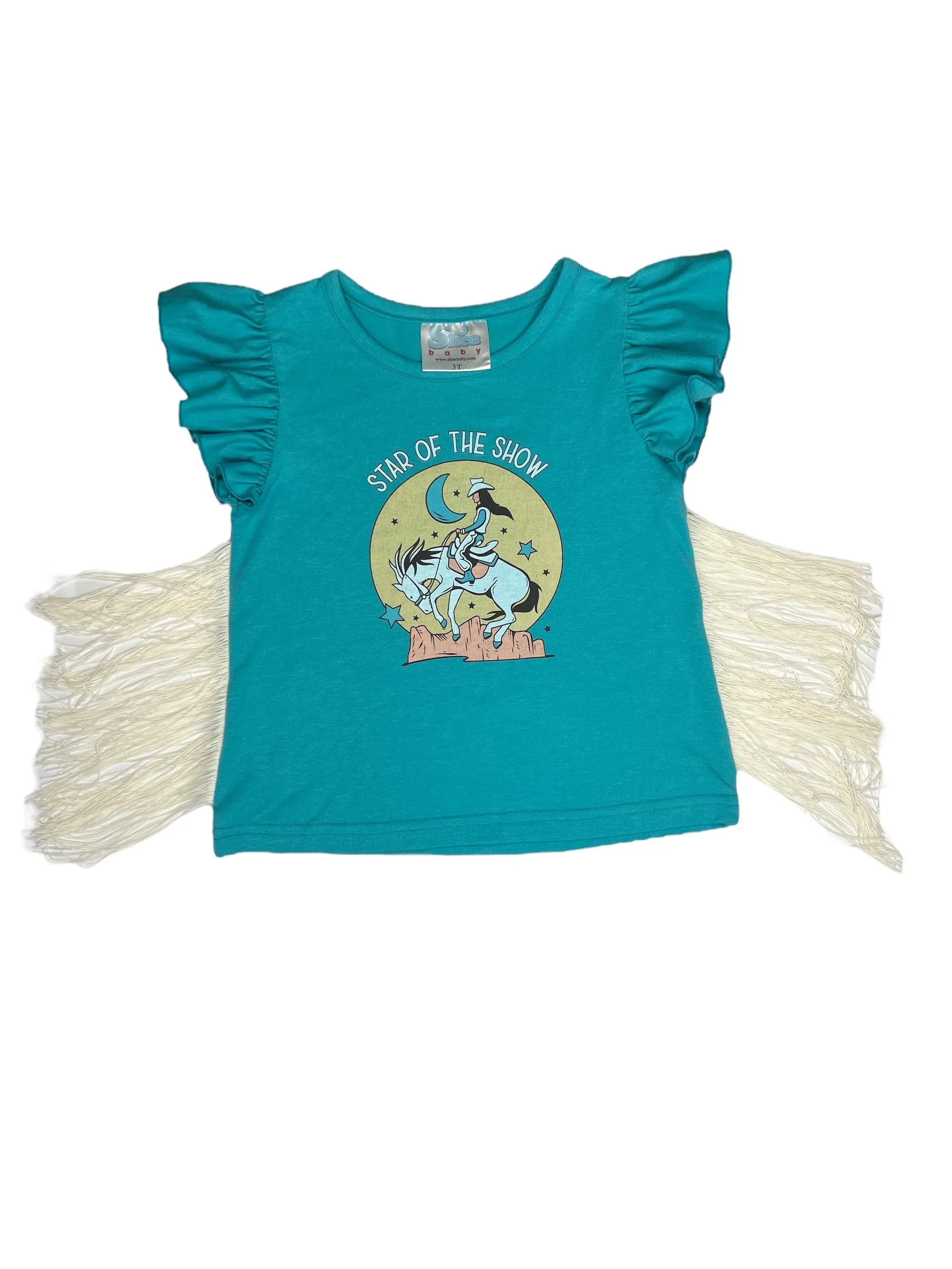Turq Star of the Show Fringe Shirt (6-7)