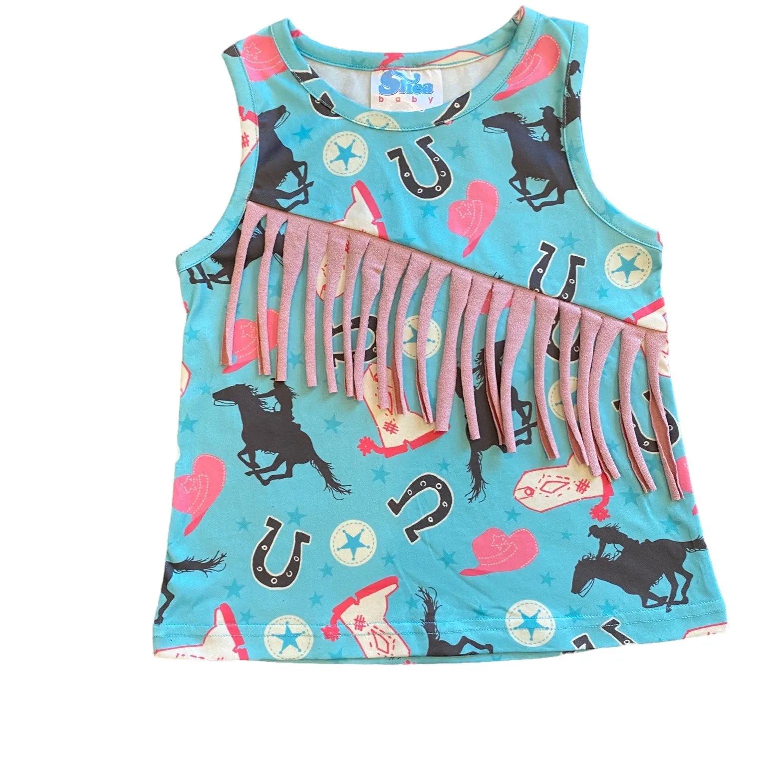 Turquoise Cowgirl Sueded Fringe Shirt Toddler (2T-5T)