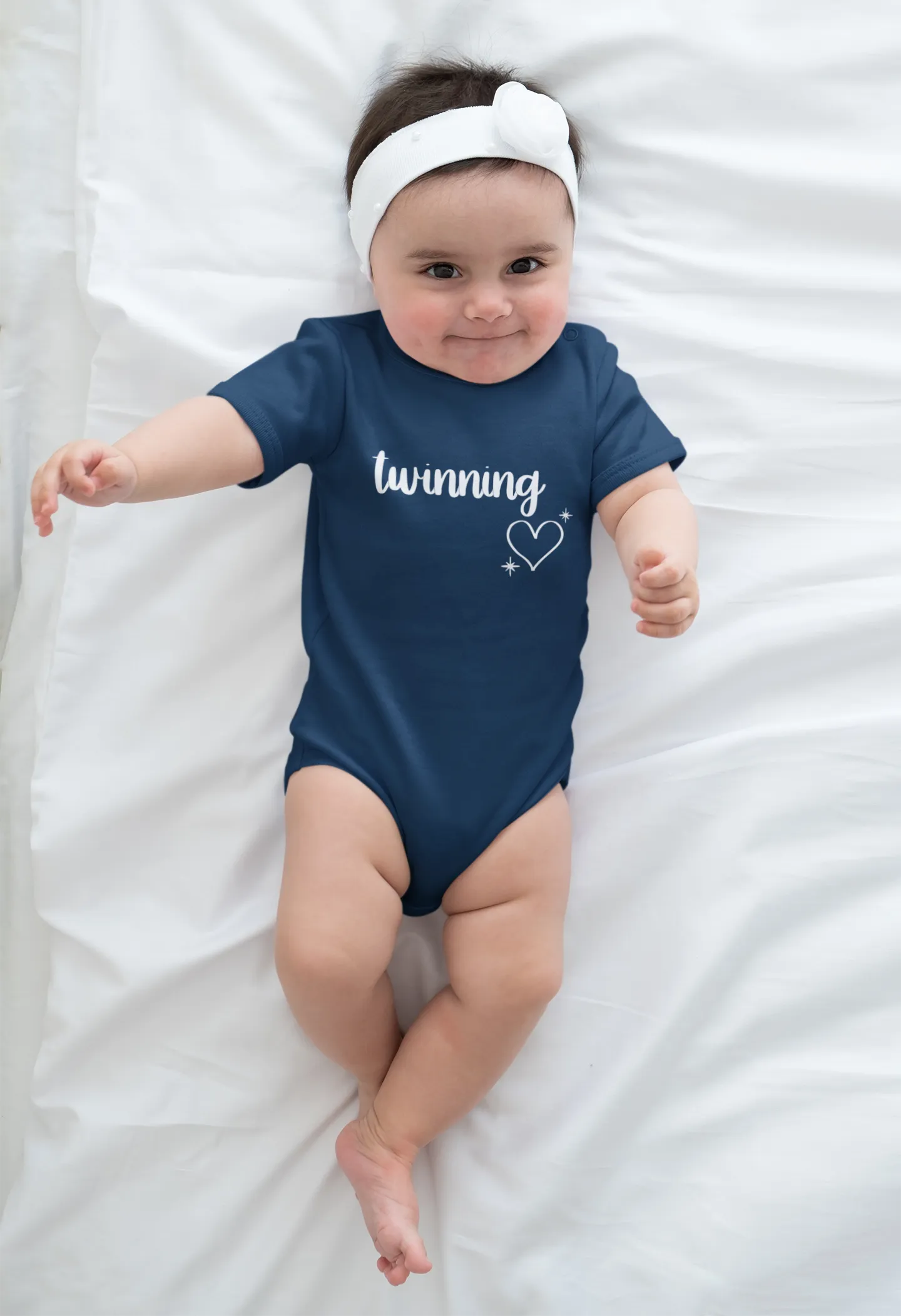 Twinning is Winning Matching Baby Onesie Set