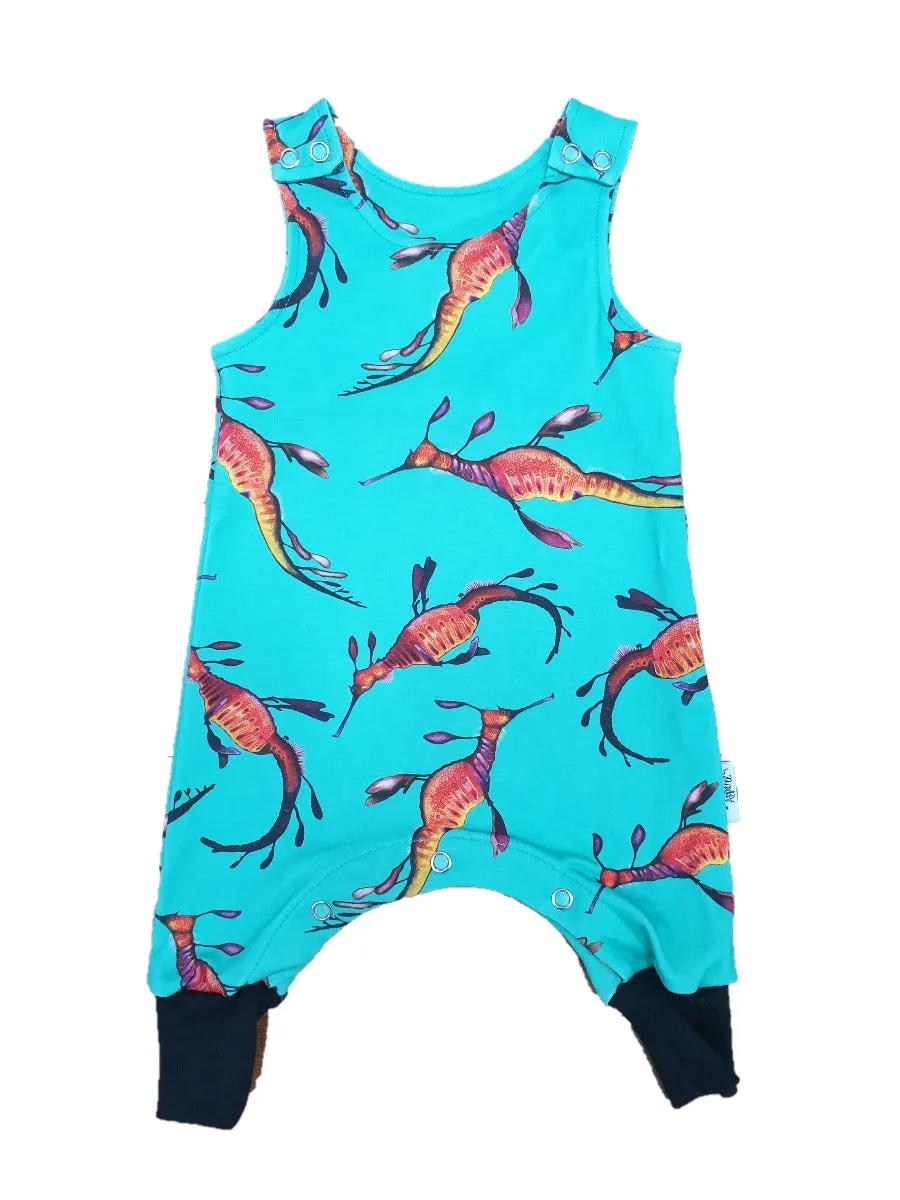 Weedy Sea Dragon | Organic Cotton Romper | Size 000 - 2