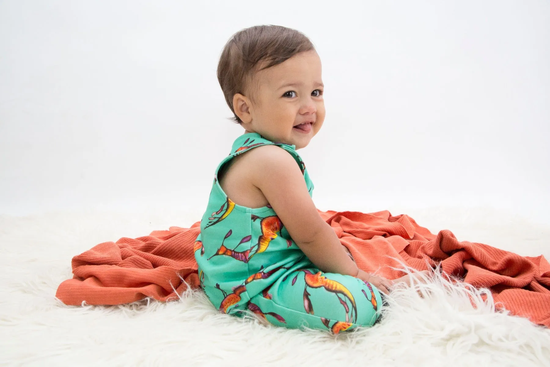 Weedy Sea Dragon | Organic Cotton Romper | Size 000 - 2