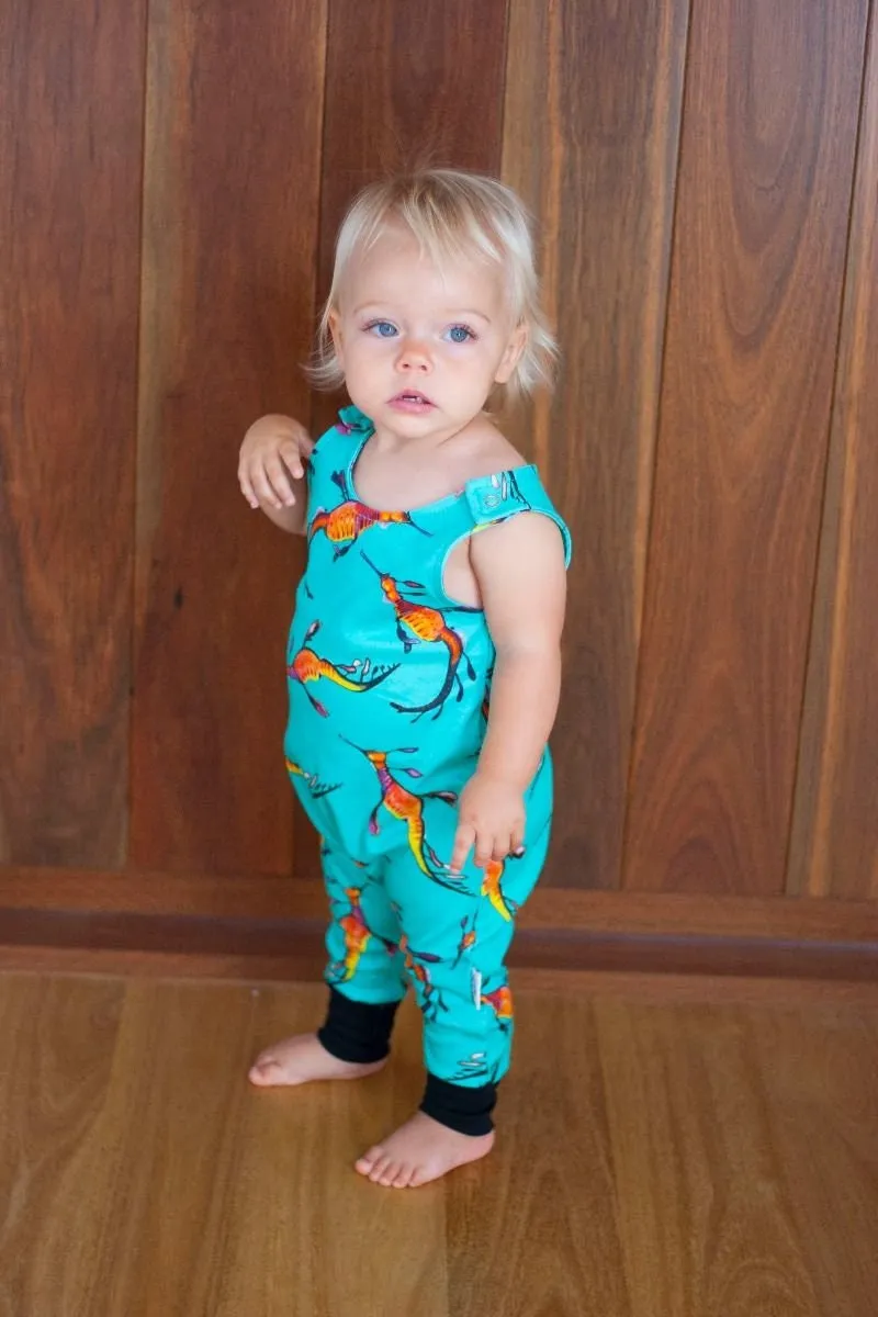 Weedy Sea Dragon | Organic Cotton Romper | Size 000 - 2