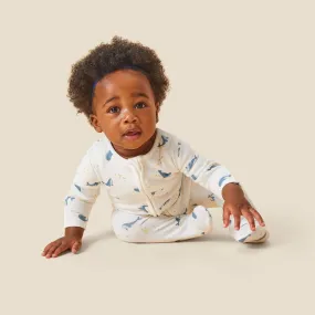 Whale Print Clever Zip Sleepsuit