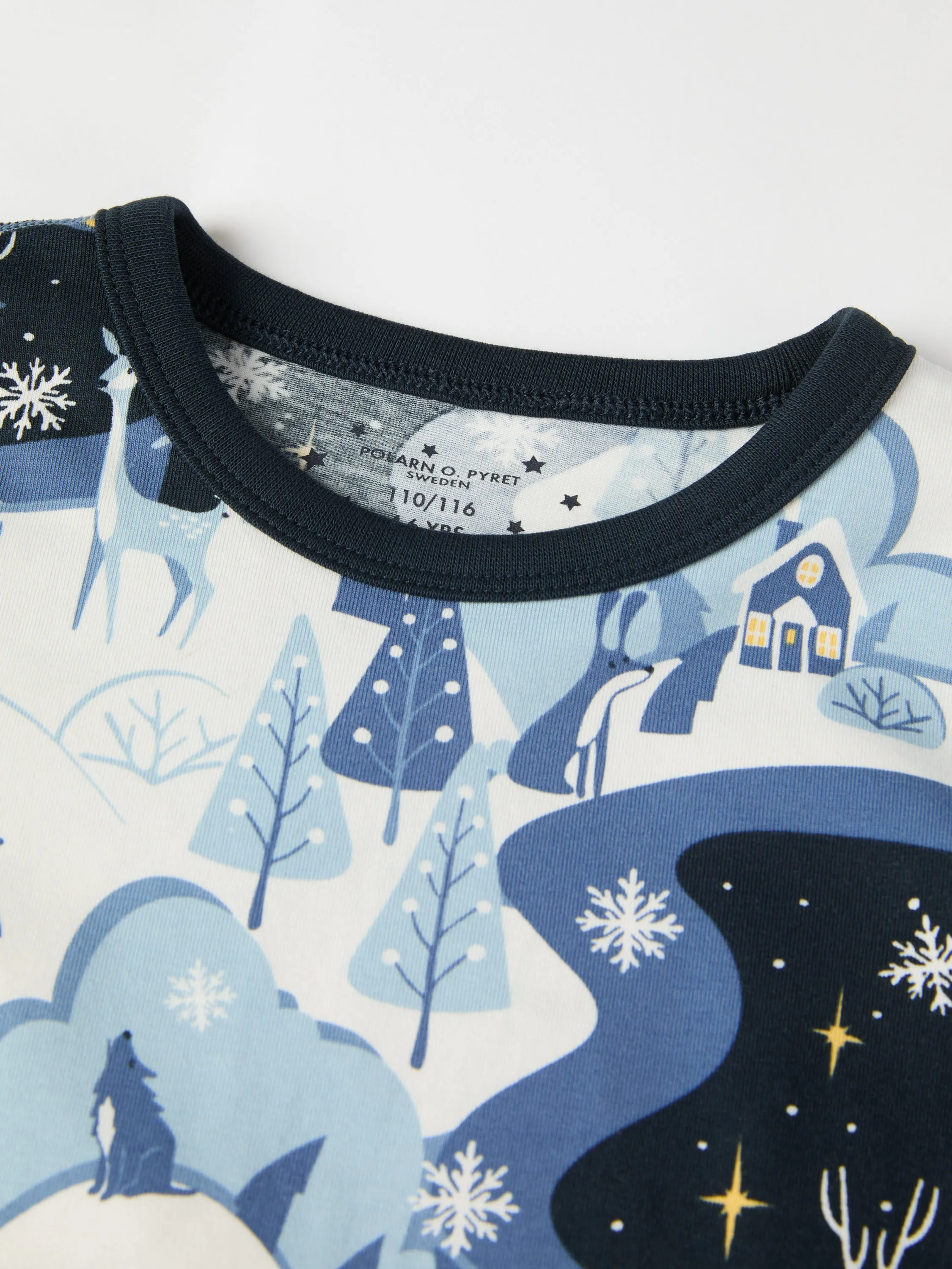 Winter Forest Print Kids Pyjamas