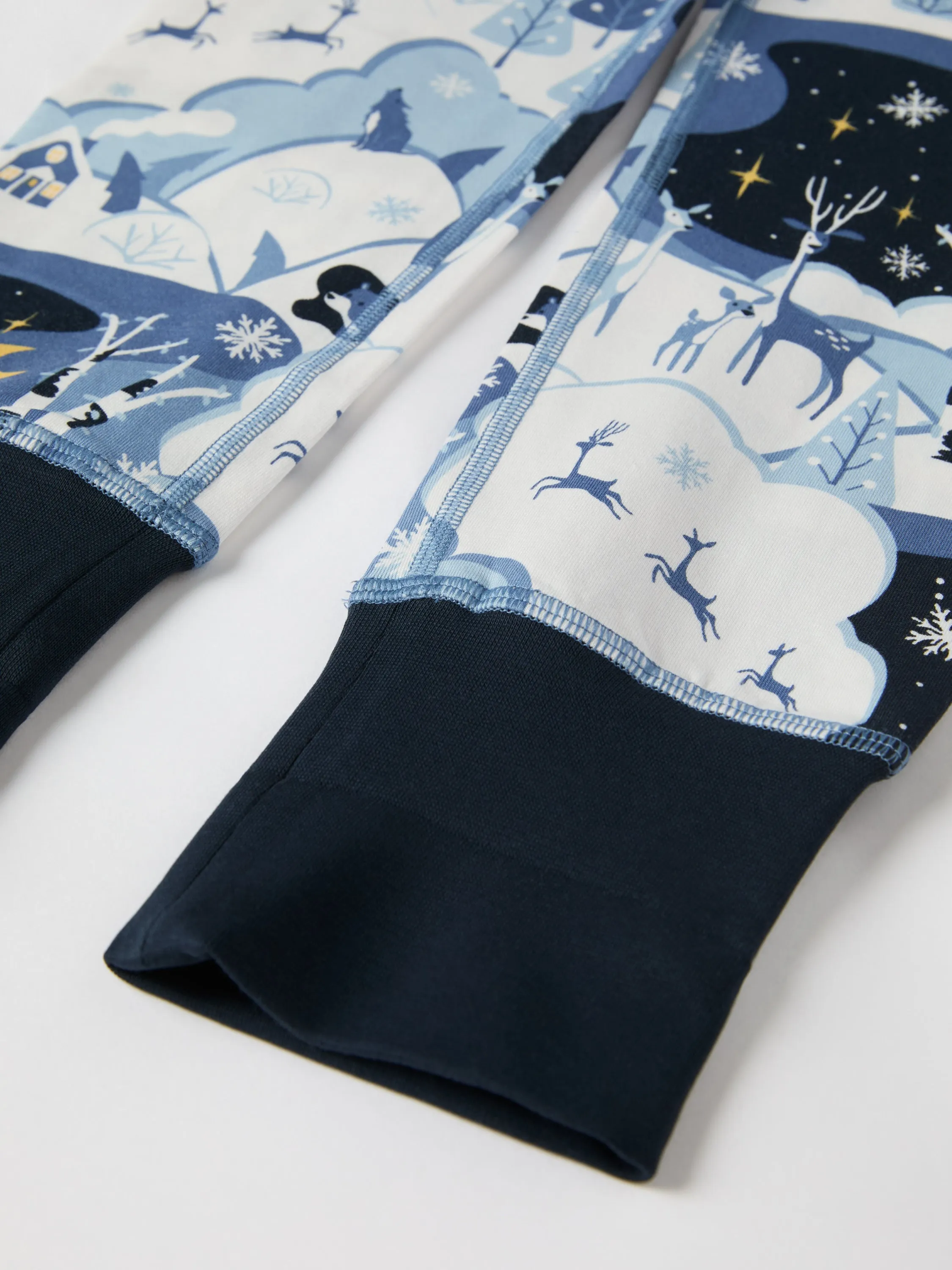 Winter Forest Print Kids Pyjamas