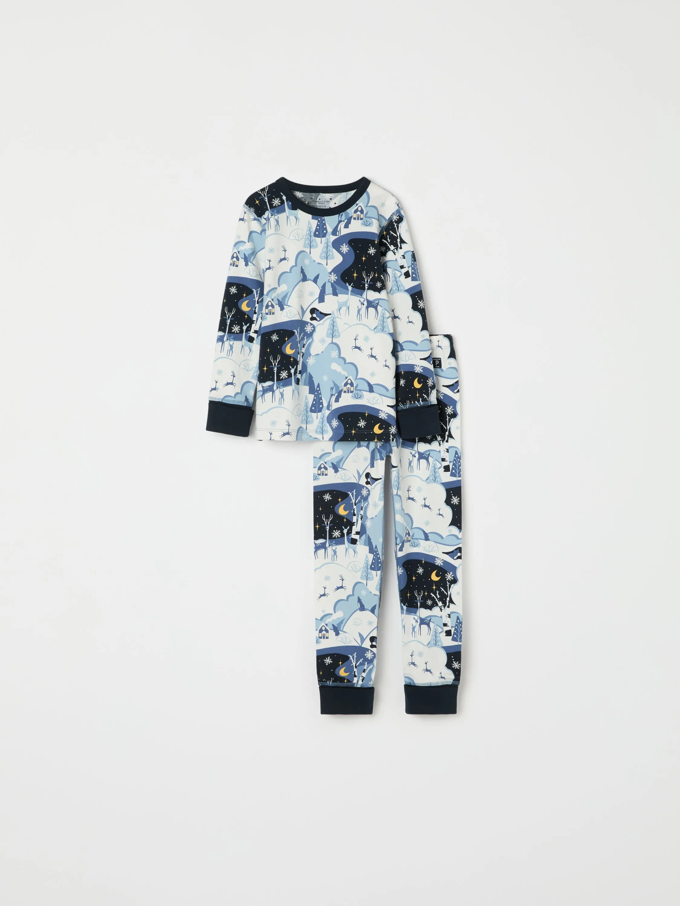 Winter Forest Print Kids Pyjamas
