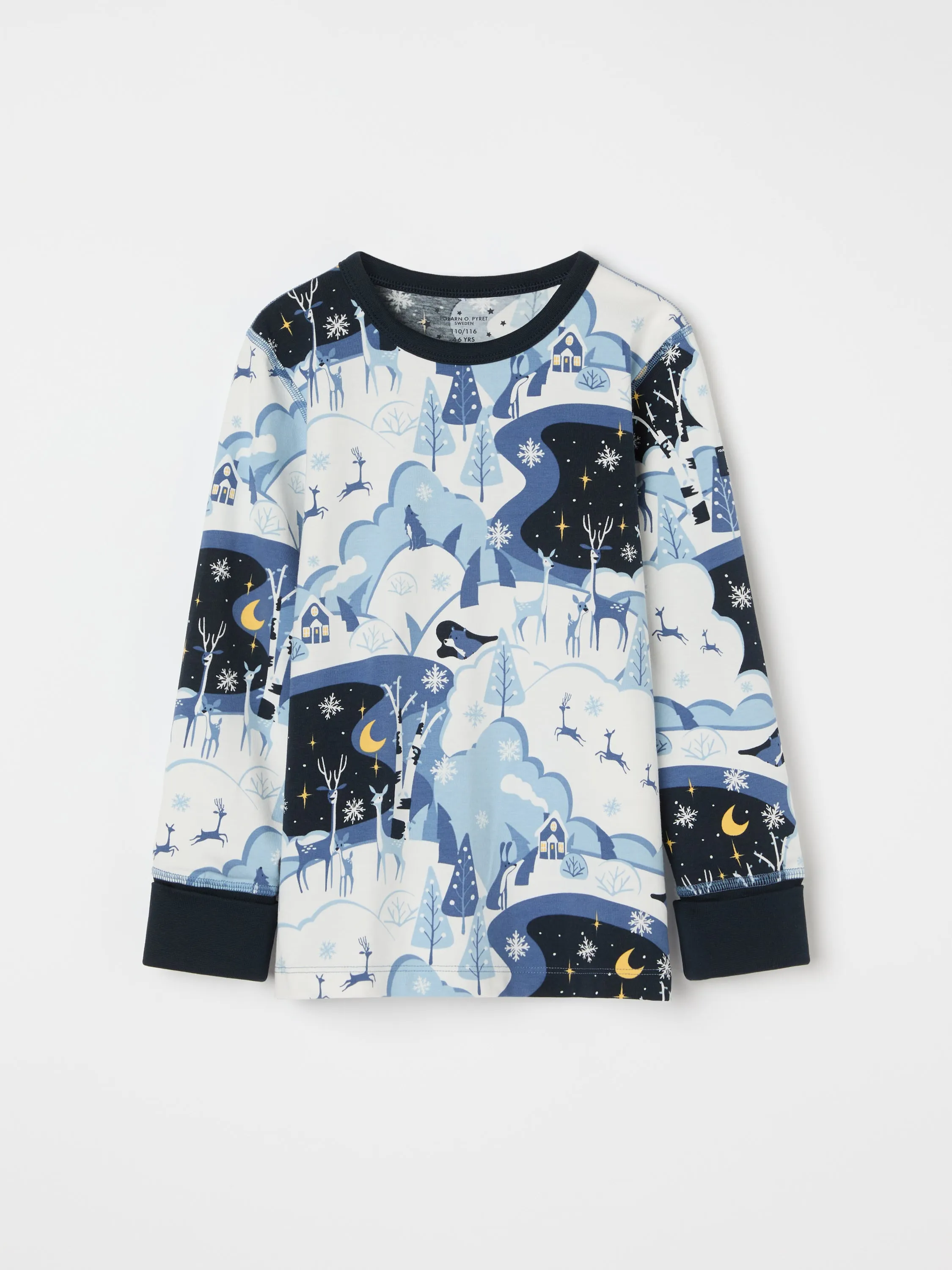 Winter Forest Print Kids Pyjamas