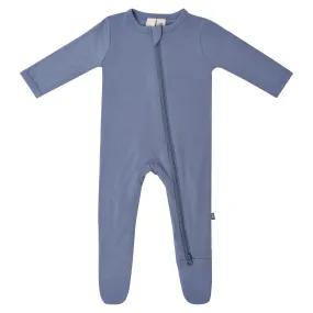 Zipper Footie, Slate